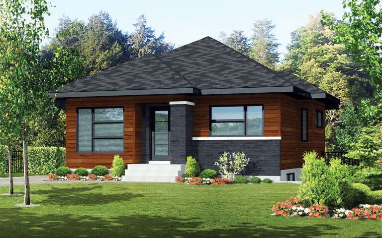 House Plan House Plan #30486 Angled Front Elevation