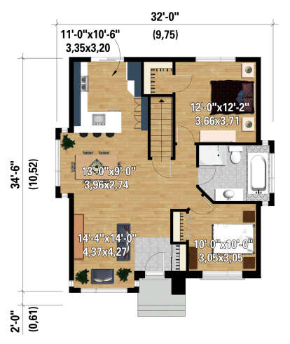 Main Floor  for House Plan #6146-00593
