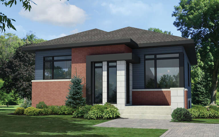 House Plan House Plan #30487 Angled Front Elevation