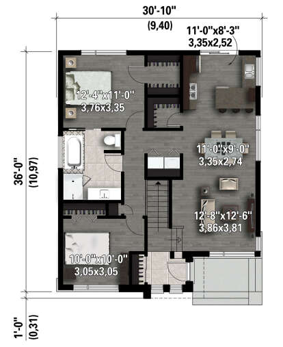 Main Floor  for House Plan #6146-00594