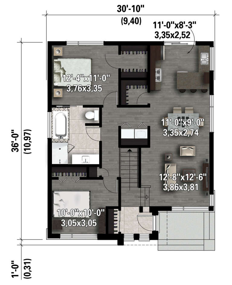 House Plan House Plan #30487 Drawing 1