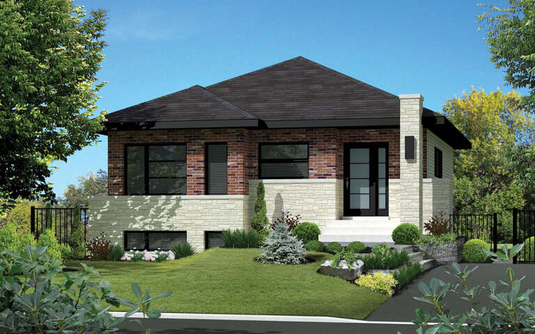House Plan House Plan #30488 Angled Front Elevation