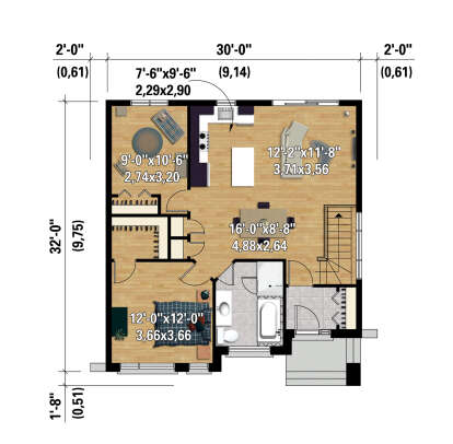 Main Floor  for House Plan #6146-00595