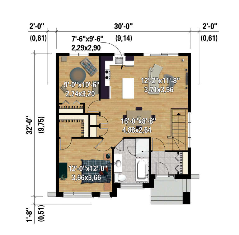 House Plan House Plan #30488 Drawing 1