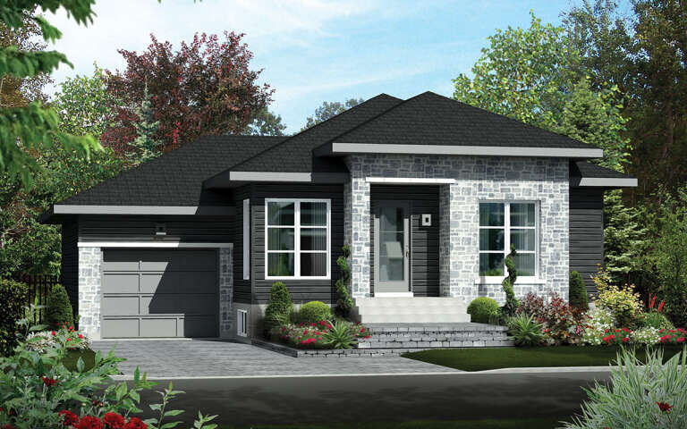 House Plan House Plan #30489 Angled Front Elevation