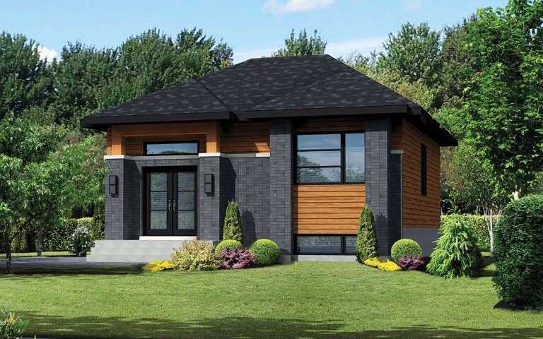 House Plan House Plan #30490 Angled Front Elevation
