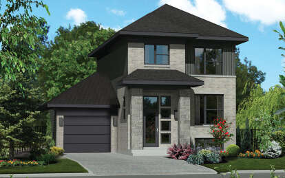 Modern House Plan #6146-00598 Elevation Photo
