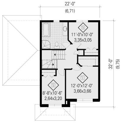 Second Floor for House Plan #6146-00598