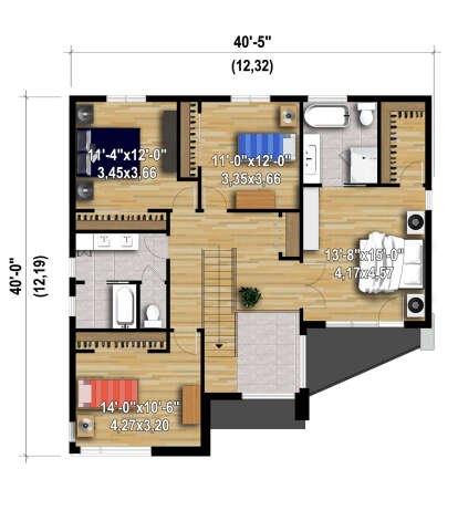 Second Floor for House Plan #6146-00600