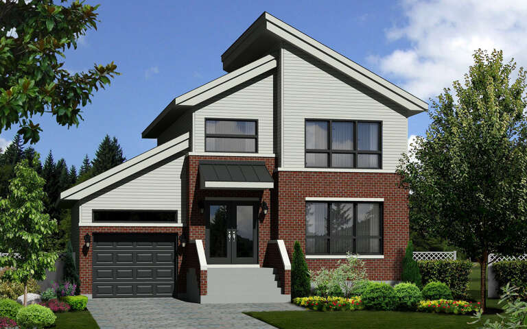 House Plan House Plan #30494 Angled Front Elevation