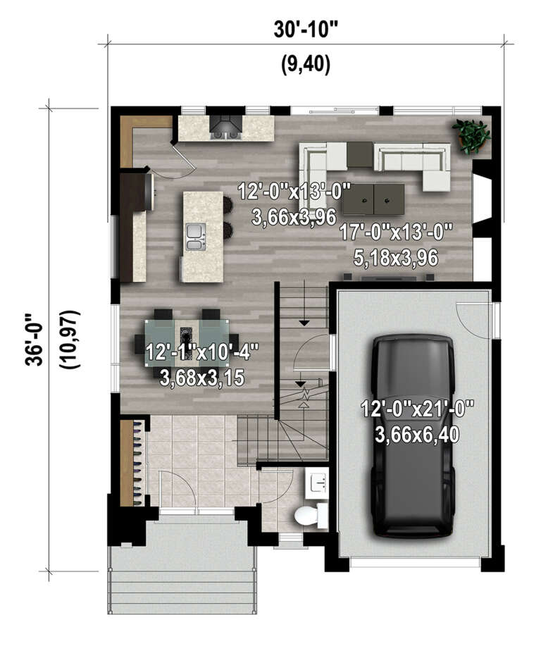 House Plan House Plan #30497 Drawing 1