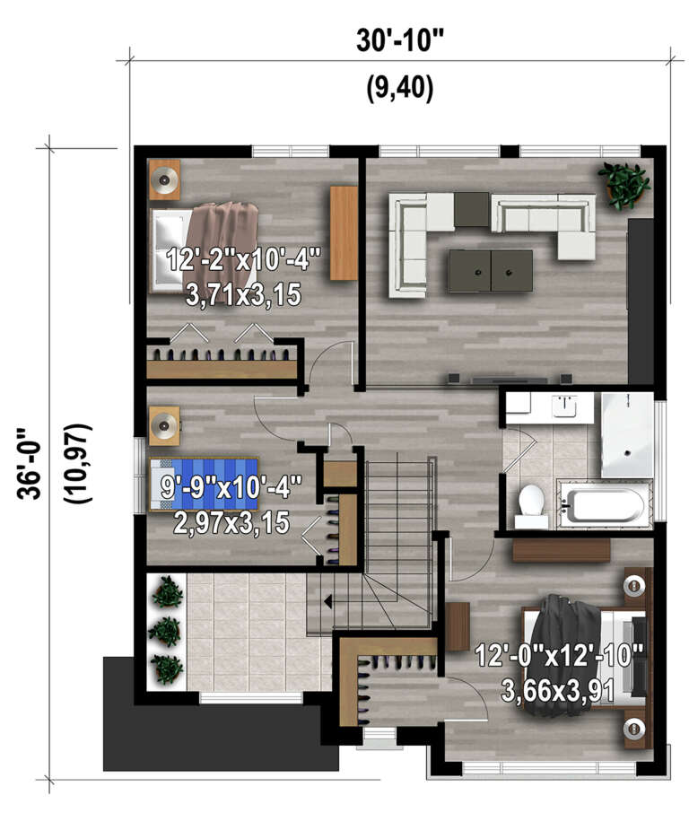 House Plan House Plan #30497 Drawing 2