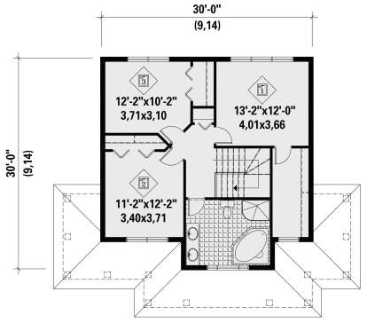 Second Floor for House Plan #6146-00605