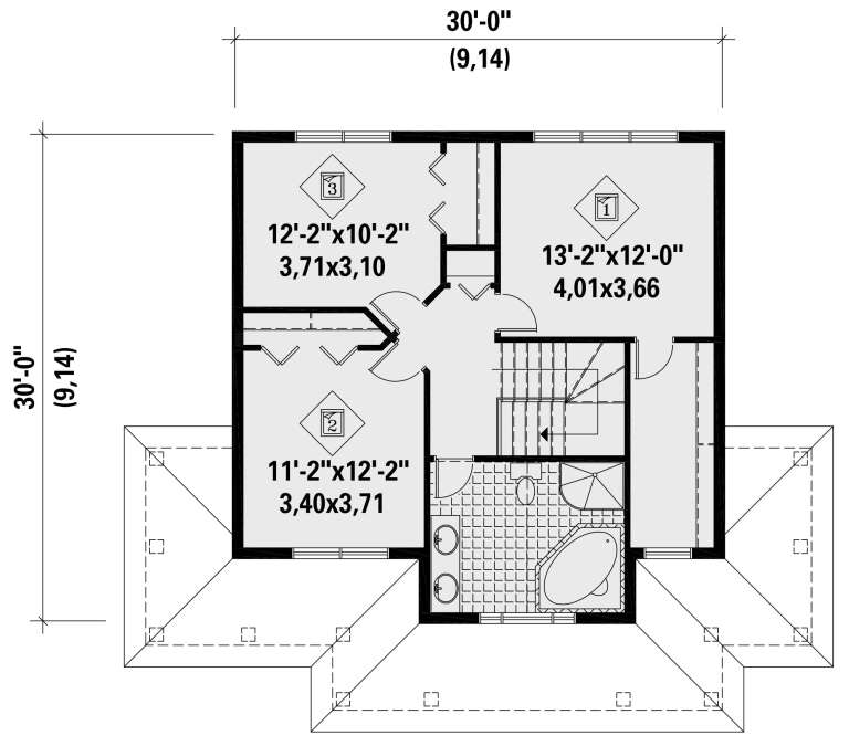House Plan House Plan #30498 Drawing 2