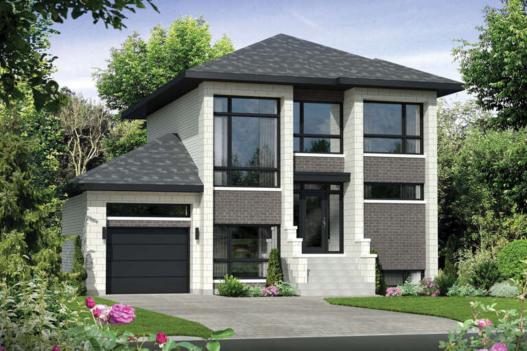 House Plan House Plan #30499 Angled Front Elevation