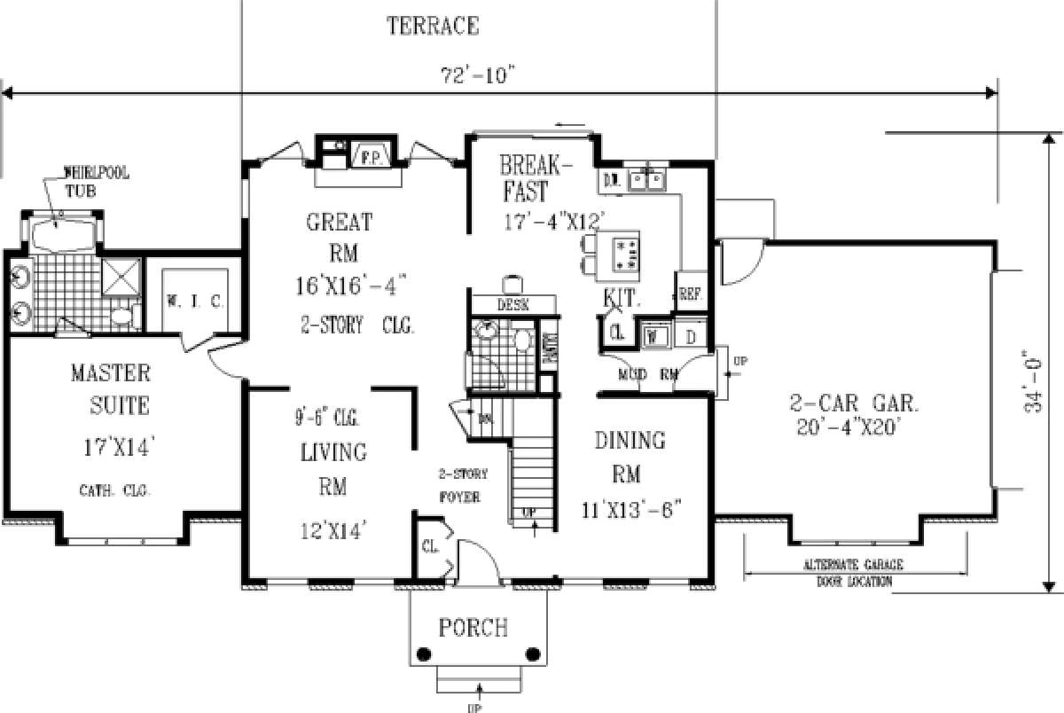 Main Floor for House Plan #033-00077