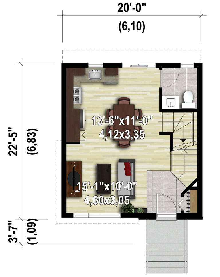 House Plan House Plan #30500 Drawing 1