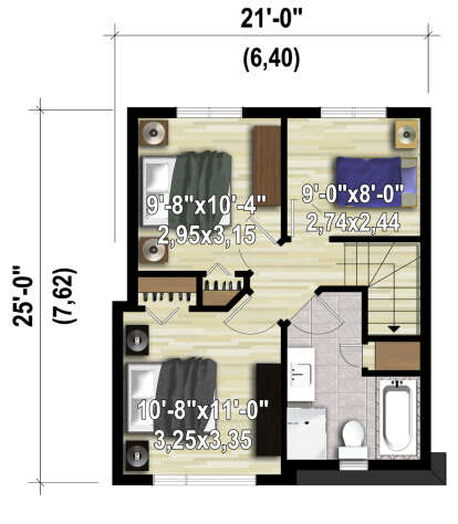 Second Floor for House Plan #6146-00607