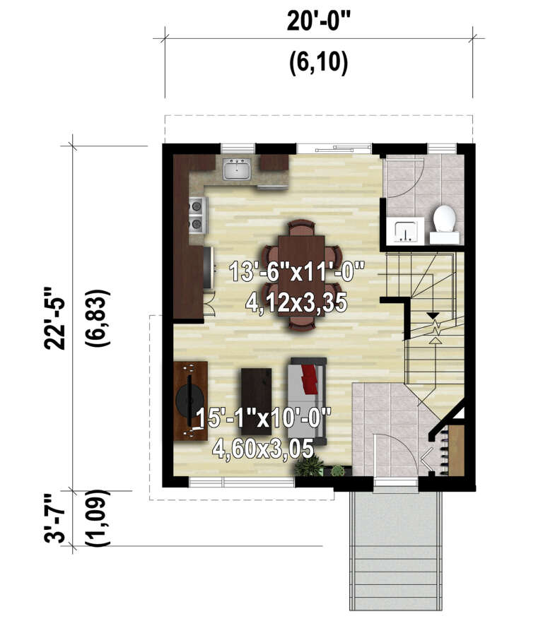 House Plan House Plan #30501 Drawing 1