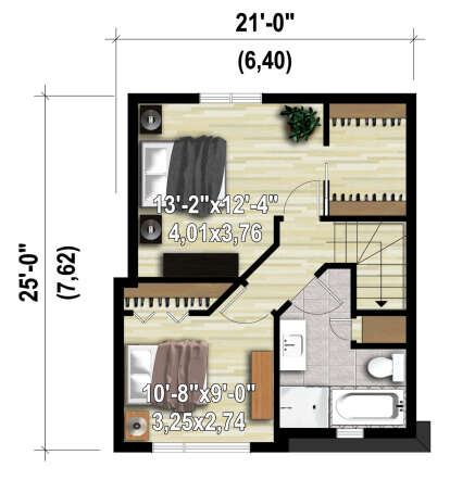 Second Floor for House Plan #6146-00608