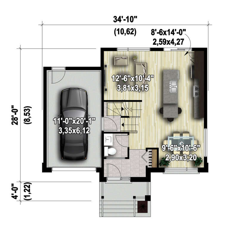 House Plan House Plan #30502 Drawing 1
