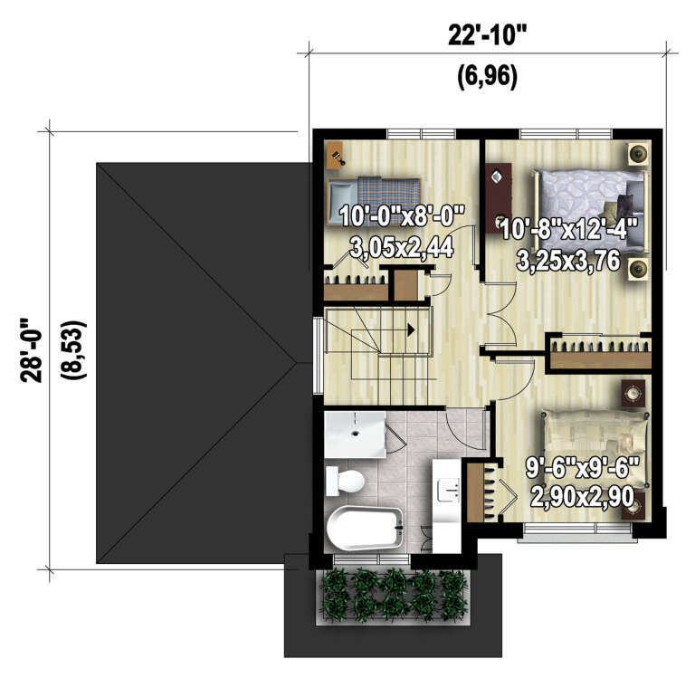 House Plan House Plan #30502 Drawing 2