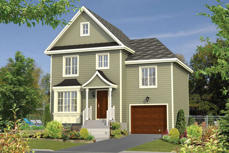 House Plan House Plan #30503 Angled Front Elevation