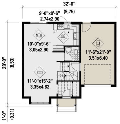 Main Floor  for House Plan #6146-00610