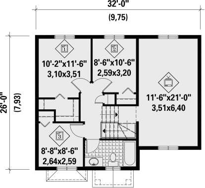 Second Floor for House Plan #6146-00610