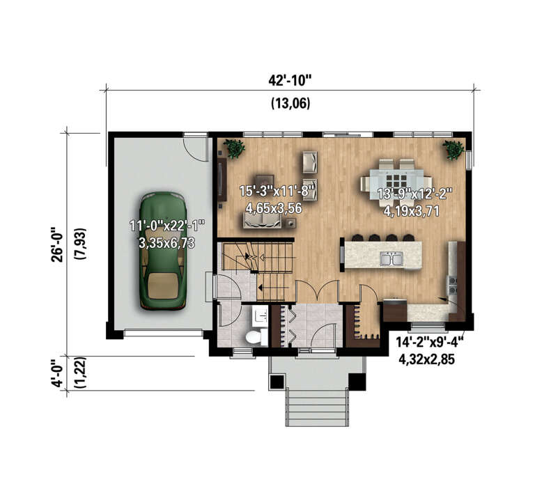 House Plan House Plan #30504 Drawing 1