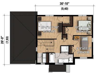 Second Floor for House Plan #6146-00611