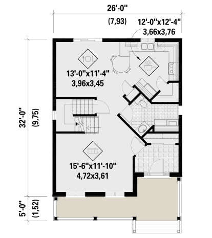 Main Floor  for House Plan #6146-00612