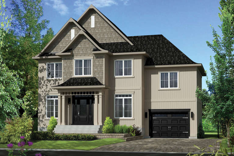 House Plan House Plan #30506 Angled Front Elevation