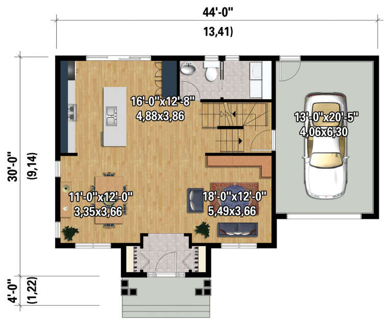 House Plan House Plan #30506 Drawing 1