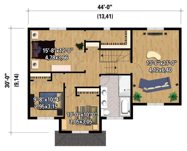 House Plan House Plan #30506 Drawing 2