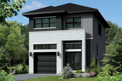 Modern House Plan #6146-00614 Elevation Photo