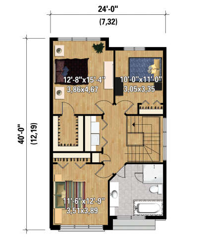 Second Floor for House Plan #6146-00614