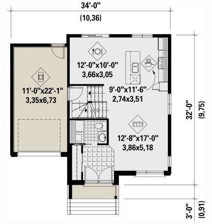 Main Floor  for House Plan #6146-00615
