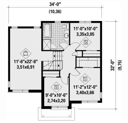 Second Floor for House Plan #6146-00615