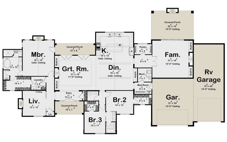 House Plan House Plan #30510 Drawing 1