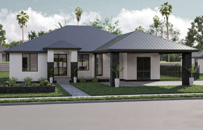 Modern House Plan #963-00877 Elevation Photo