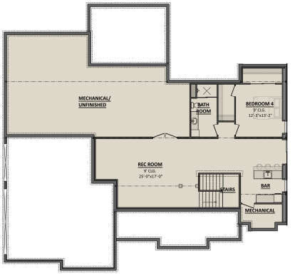 Basement for House Plan #1958-00035