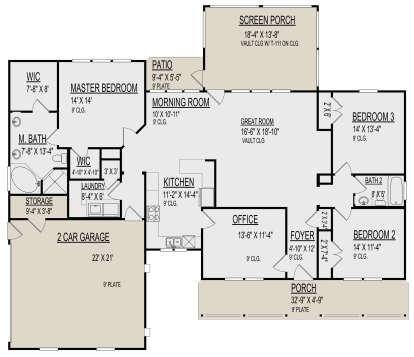 Main Floor  for House Plan #9300-00080