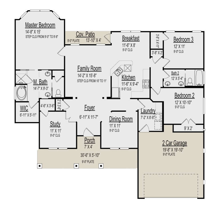 House Plan House Plan #30516 Drawing 1