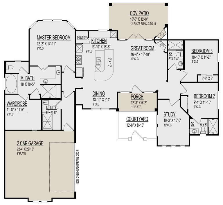 House Plan House Plan #30519 Drawing 1