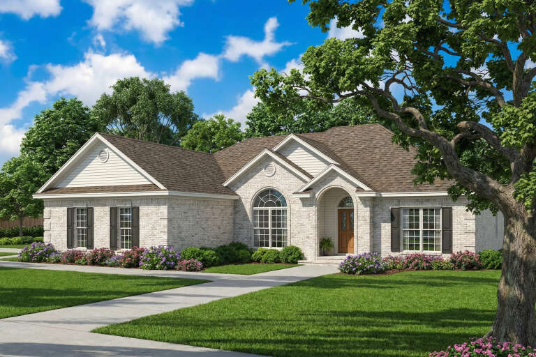 House Plan House Plan #3052 Angled Front Elevation