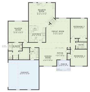 Floorplan 1 for House Plan #110-00096