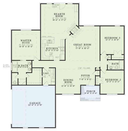 Floorplan 1 for House Plan #110-00096