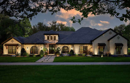 European House Plan #5445-00527 Elevation Photo