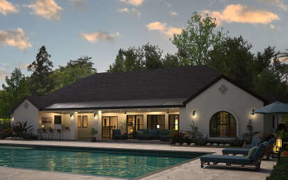 European House Plan #5445-00527 Elevation Photo